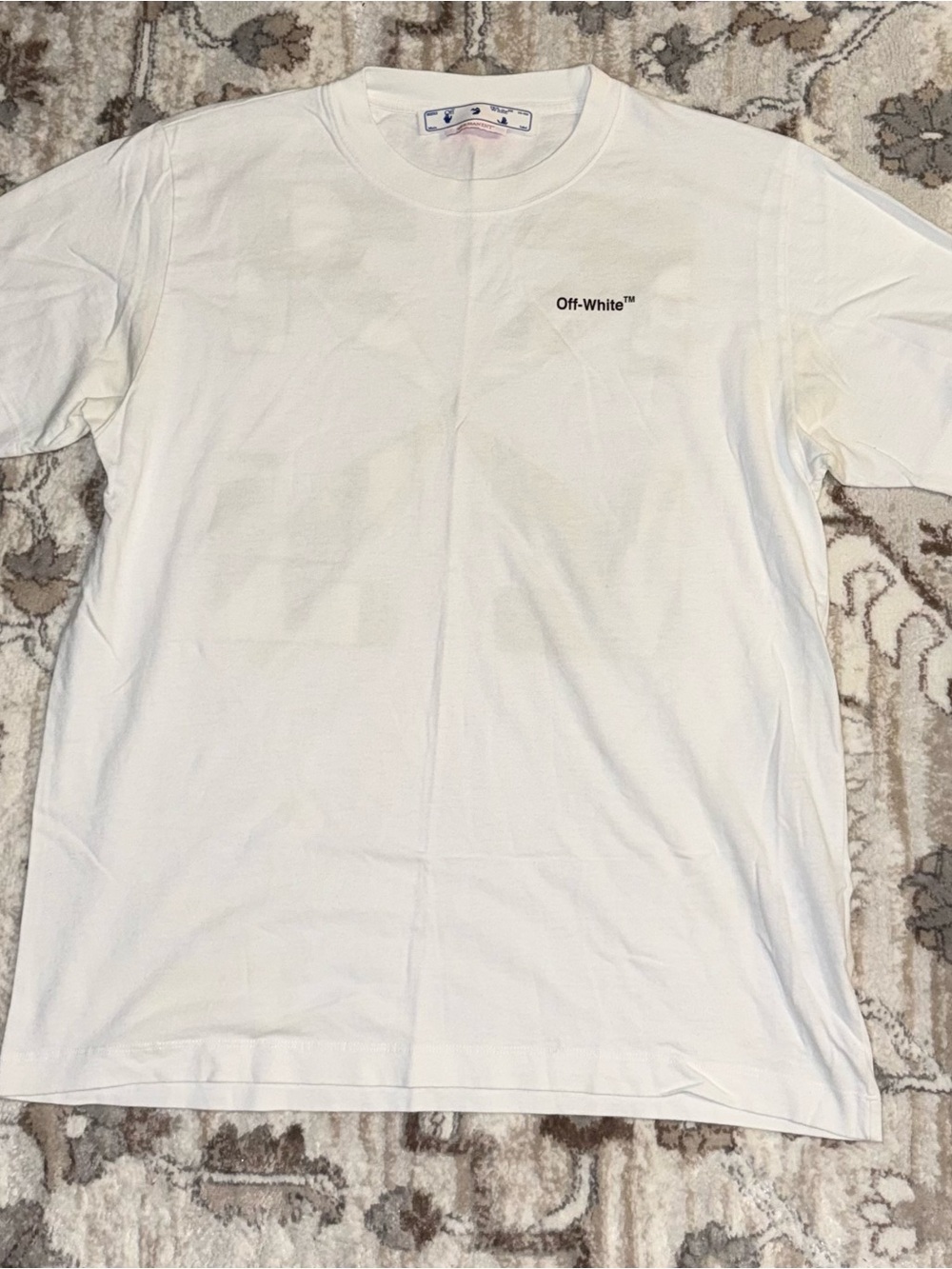 LG White Crew Neck Short Sleeve Tee with Small Chest Logo